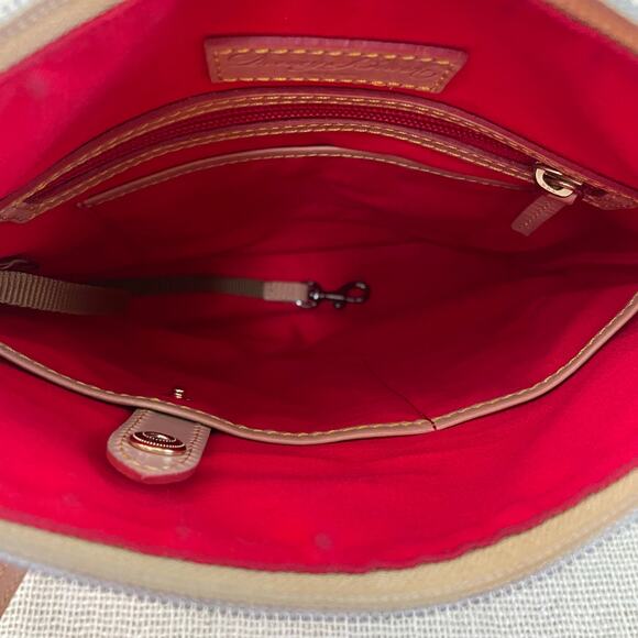 Dooney & Bourke Pebble Grain Crossbody Teal Chevron, Multi Pockets, Exc Cond - Picture 11 of 12